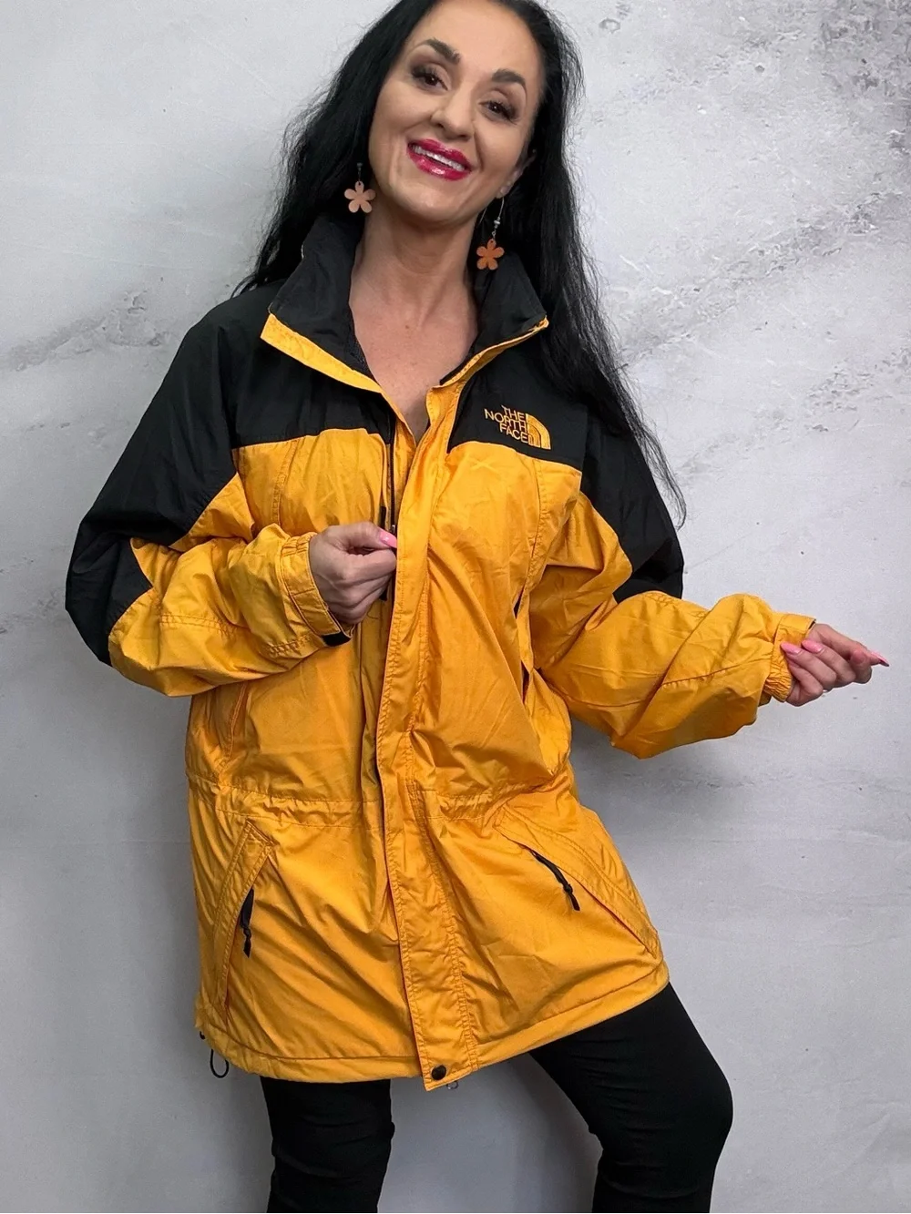 The North Face Yellow and Black Lightweight Jacket